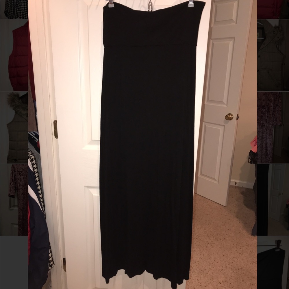 Black maxi skirt